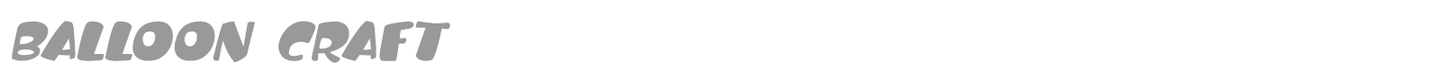 Balloon Craft font preview